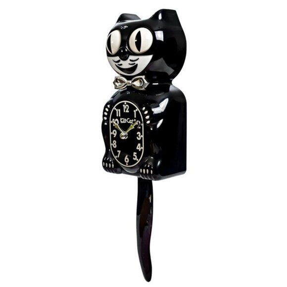 Retro Black Kitchen Edition Kit-Cat Klock Clock - Picture 2 of 8